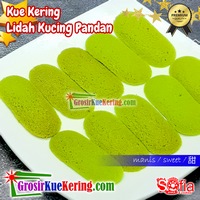 Kue Lidah Kucing Pandan Sofia Premium (stoples +-340g)