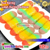 Kue Lidah Kucing Rainbow Sofia Premium (stoples +-340g)