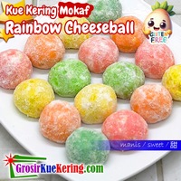 Kue Mokaf Rainbow Cheeseball