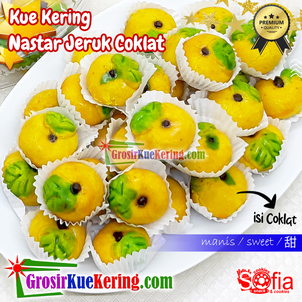 Kue Nastar Jeruk Coklat (Thinwall @1kg x 5pcs)