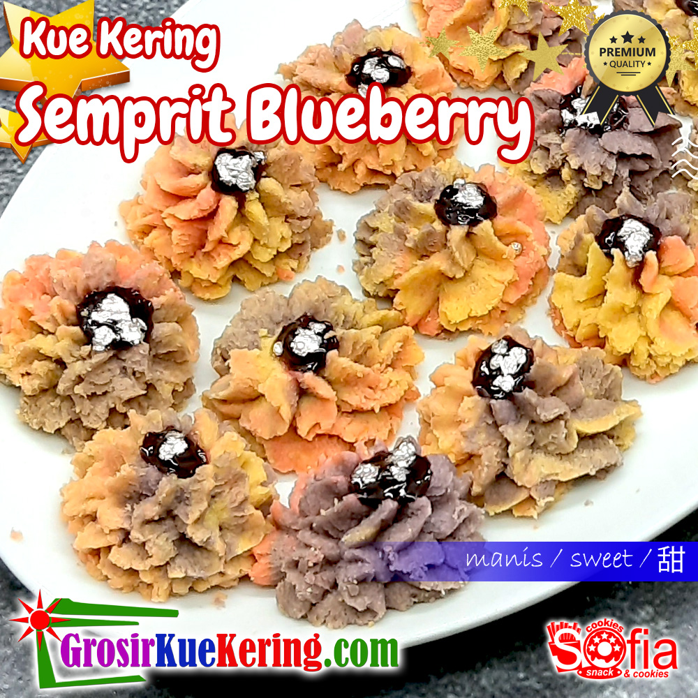 Kue Semprit Blueberry (stoples +-300gr)