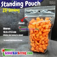 Standing Pouch Zip 13,5x21,5cm Bening (100pcs)