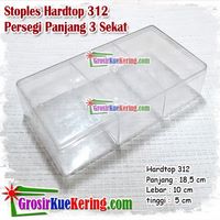 Stoples Hardtop 312 Persegi Panjang 3 Sekat (pxlxt:18,5x10x5)