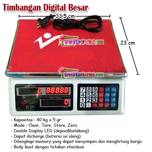 Timbangan Digital Portable Besar (max 40kg)
