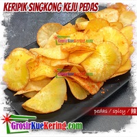 Keripik Singkong Bulat Keju Pedas 