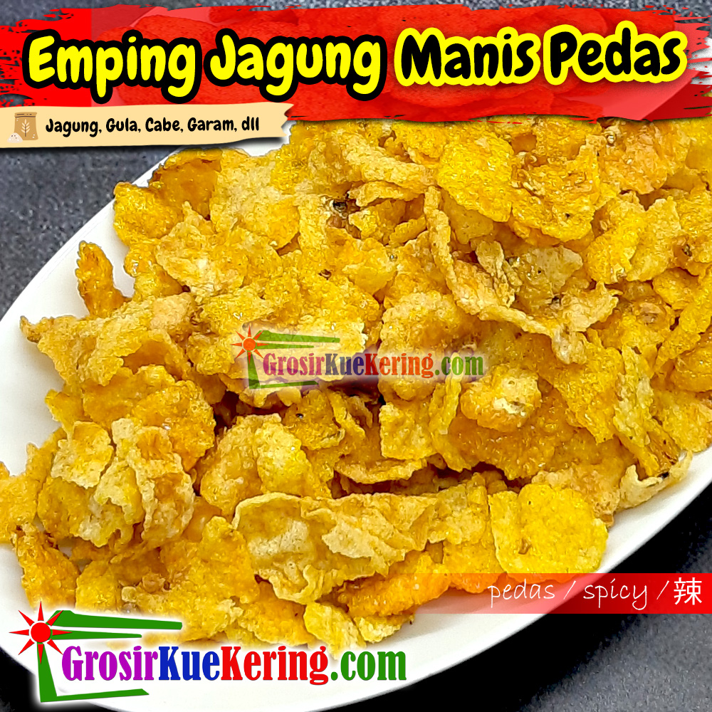Emping Jagung Gepuk Manis Pedas   