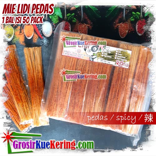 Mie Lidi Pedas (1 bal isi 50 pak)